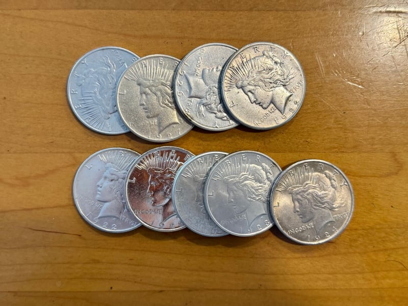 90% Peace Silver dollars  - Image 1