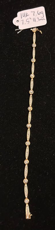 14k Gold Diamond Bracelet - Image 2