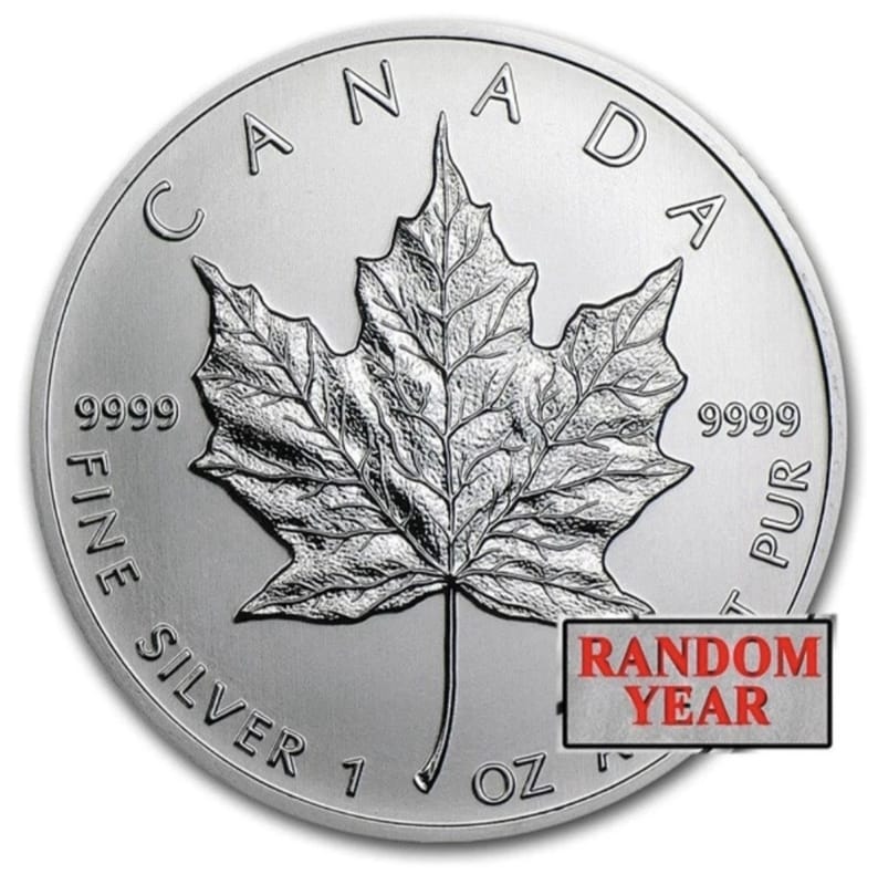 Random date 1-oz Silver Candian Maple Leaf  - Image 1
