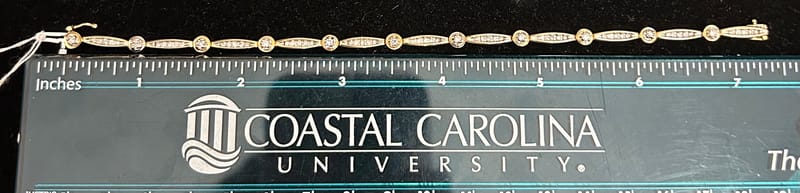 14k Gold Diamond Bracelet - Image 4