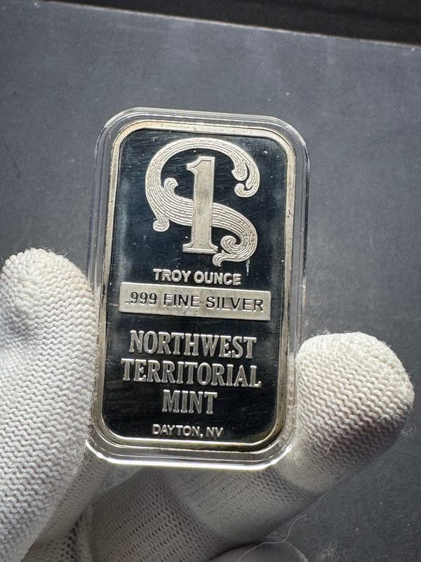 Vintage Northwest Territorial Mint 1 ozt bar .999 - Image 1