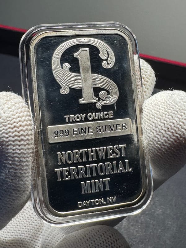 Vintage Northwest Territorial Mint 1 ozt bar .999 - Image 5