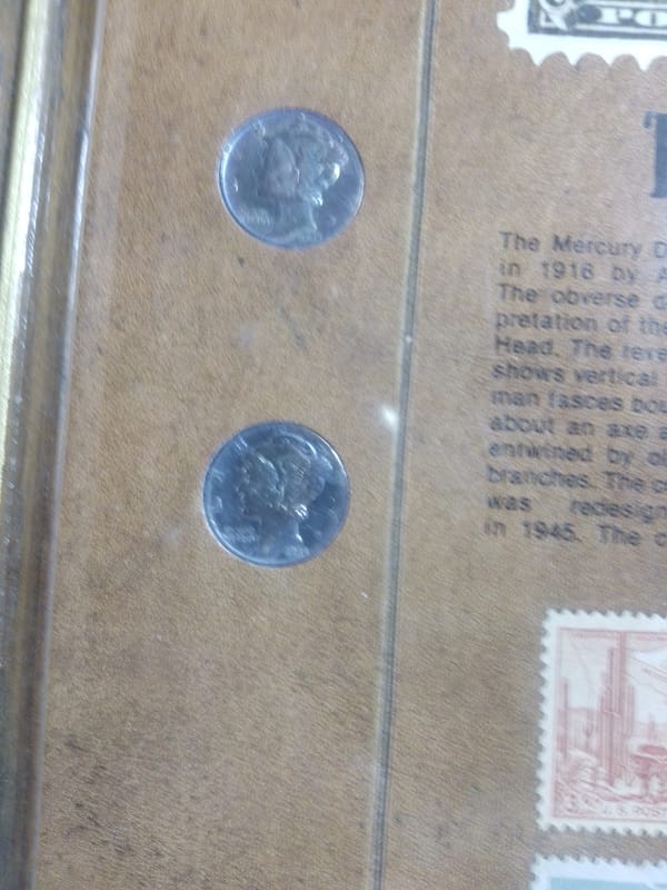 The Pioneers Mercury Dime Coins/Stamps Set free shipping - Image 4