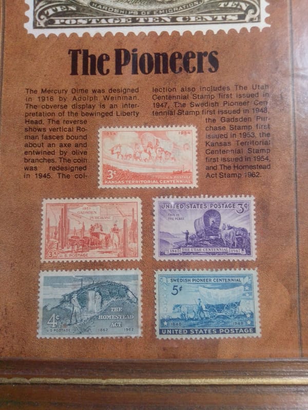 The Pioneers Mercury Dime Coins/Stamps Set free shipping - Image 6