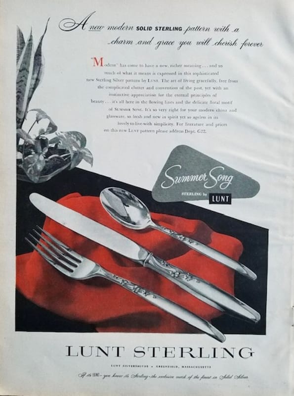 Lot of 9 Lunt Summer Song Silverware 1954  - Image 4