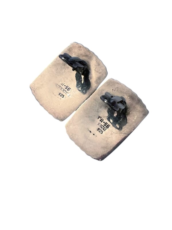 20 g Taxco (TH-56) Sterling Silver Earrings 925 - Image 4