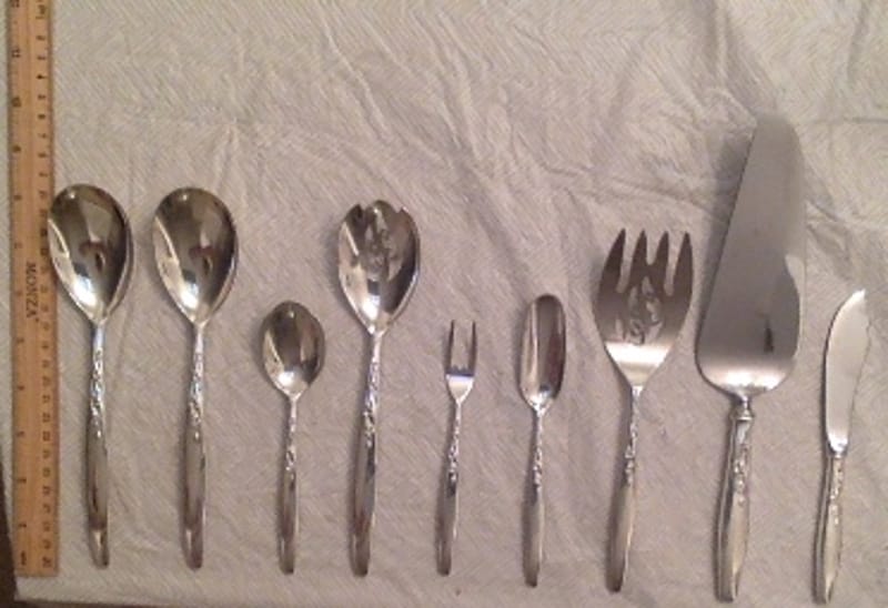 Lot of 9 Lunt Summer Song Silverware 1954  - Image 1