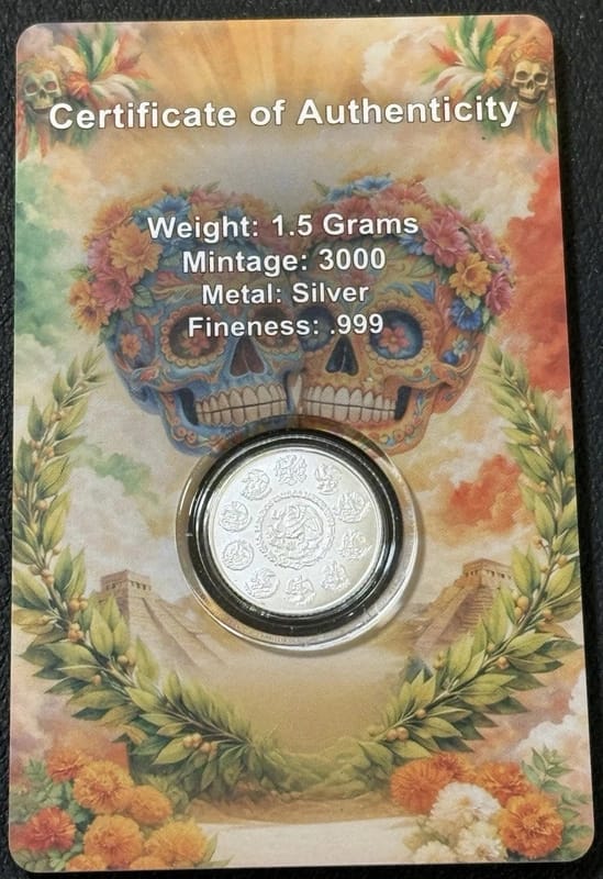 2026 Libertad Tribute Round 1.5 Gram .999 Silver BU COA Mintage 3000 - Image 3