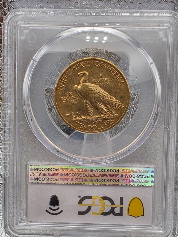 1909 $10 Indian Head Gold Eagle PCGS XF45 – Certified U.S. Gold Coin - Image 2