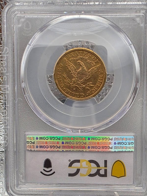 1881‑S $5 Liberty Head Gold Half Eagle PCGS XF45 – Certified US Coin - Image 2