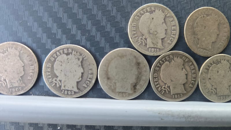 Lot of 8 Barber Dimes - Image 4