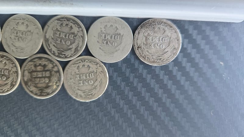 Lot of 10 Barber Dimes - Image 7