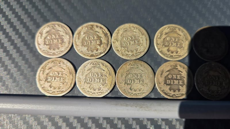 Lot Of 10 Barber Dimes - Image 5