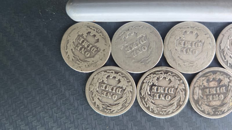 Lot of 10 Barber Dimes - Image 5