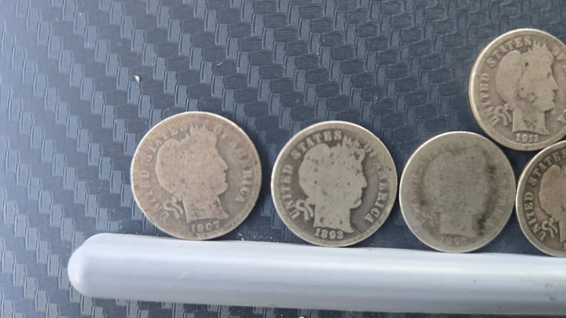 Lot of 8 Barber Dimes - Image 5