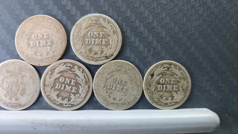 Lot of 8 Barber Dimes - Image 7