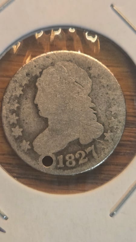1827 Capped Bust Silver Dime - Image 3