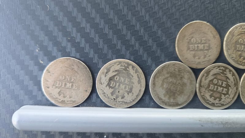 Lot of 8 Barber Dimes - Image 8