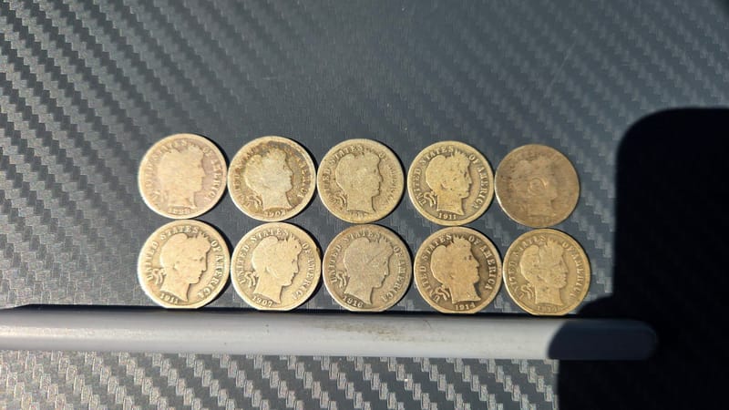 Lot Of 10 Barber Dimes - Image 1