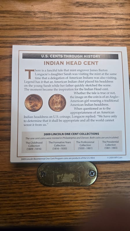 2009 Lincoln One Cent Series Vol. One - The Childh - Image 2