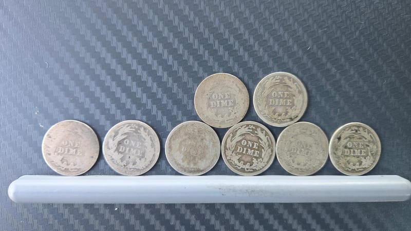 Lot of 8 Barber Dimes - Image 6