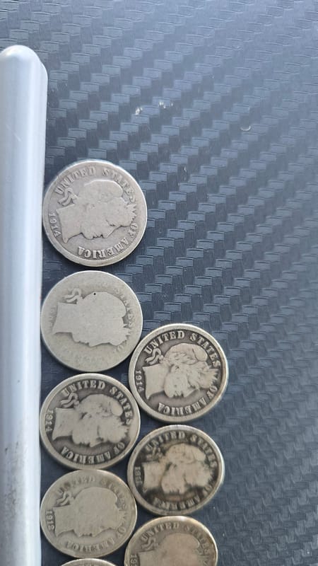 Lot of 10 Barber Dimes - Image 3