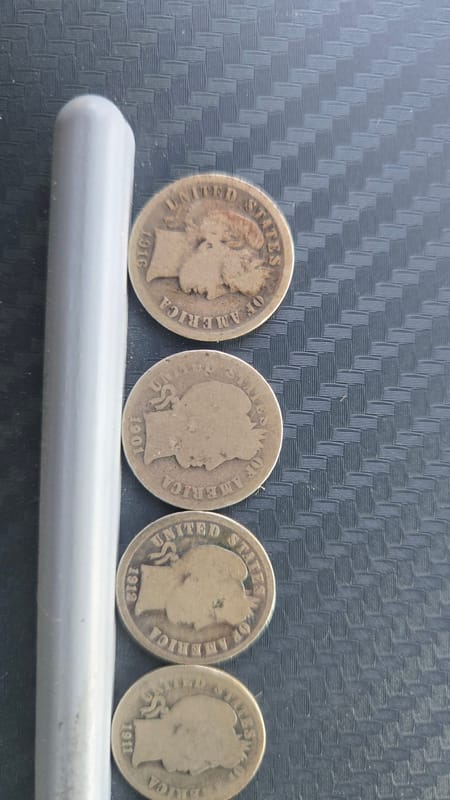 Lot of 6 U.S Barber Dimes - Image 3