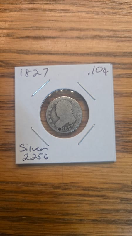 1827 Capped Bust Silver Dime - Image 1