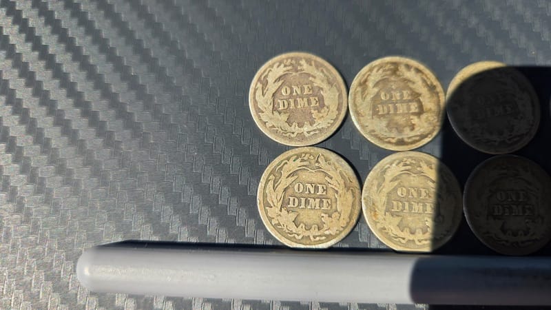 Lot Of 10 Barber Dimes - Image 6