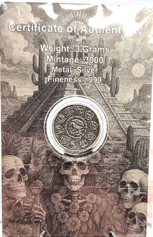Libertad Tribute .999 Antiqued Silver3 Gram Round  - Image 6