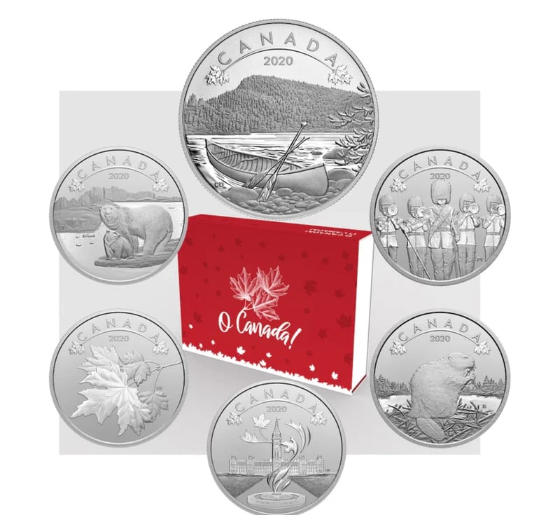 O Canada Series, 6 Coin Set $ Original & COA - Image 2