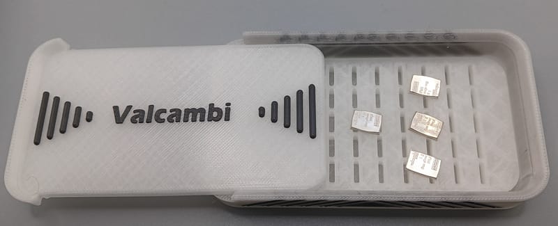 5x 1 Gram .999 Silver Bars Valcambi in custom case - Image 2