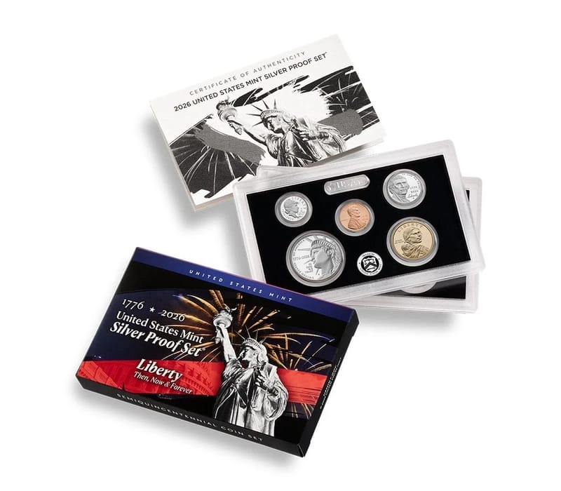 1976 & 2026 US Mint Silver Proof Set  Dual-Date OG - Image 2