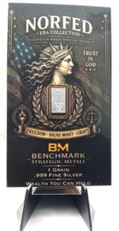 NORFED Era 1 Grain .999 Fine Silver Bar "Liberty"  - Image 1