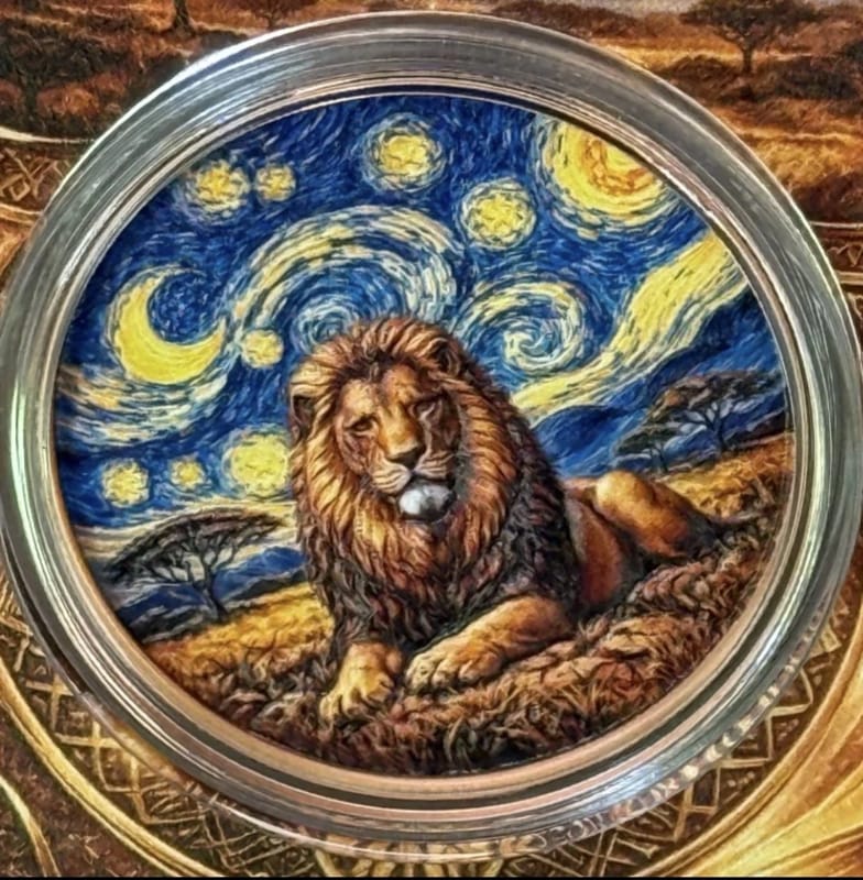 2026 African Big 5 Starry Night Fusion 1 oz LION  - Image 5