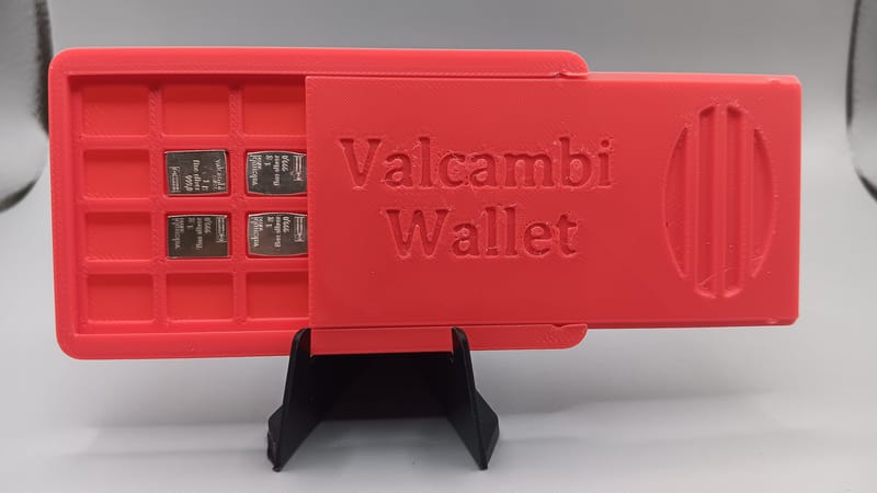 5g Valcambi Silver Bars in Custom Red Wallet - Image 1