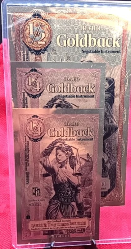 Lot of 3- 2026 Idaho Goldbacks 24K Fractionals - Image 1