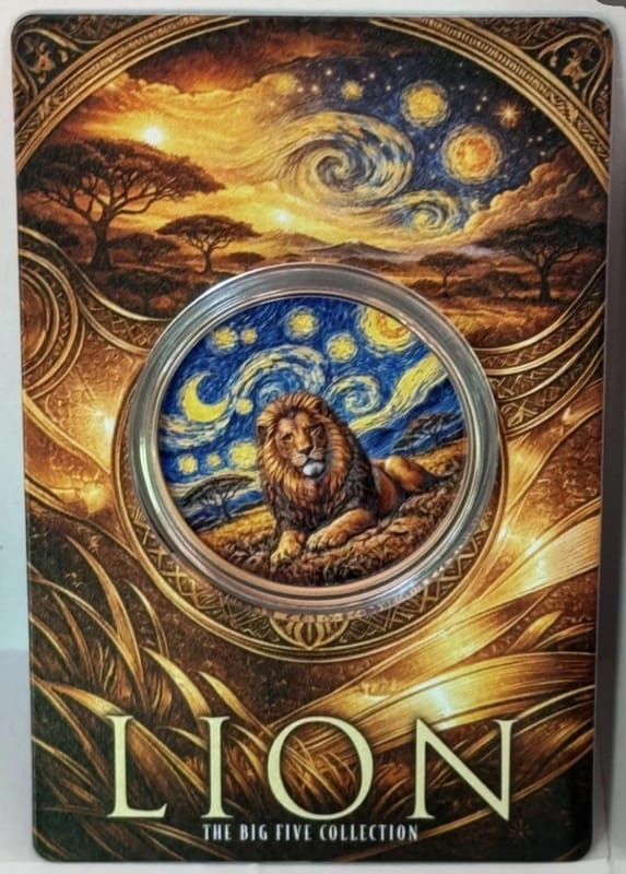 2026 African Big 5 Starry Night Fusion 1 oz LION  - Image 3