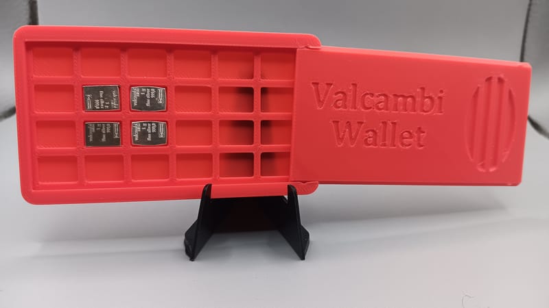 5g Valcambi Silver Bars in Custom Red Wallet - Image 3