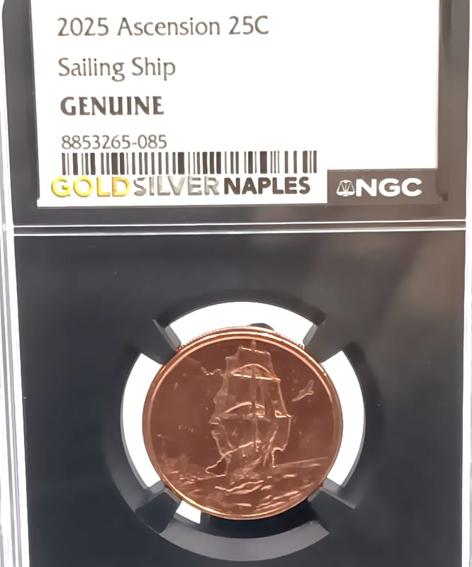 2025 Ascension 25C Sailing Ship 1/4 oz .999 Copper - Image 3