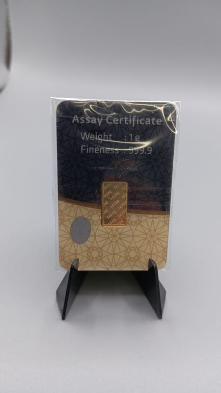 1 gram gold .9999 Fine Gold Bar-Istanbul in Assay  - Image 2