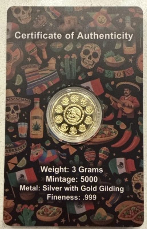 Libertad Tribute 3 Gram .999 Silver Gold Gilded - Image 3