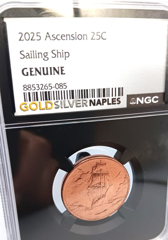 2025 Ascension 25C Sailing Ship 1/4 oz .999 Copper - Image 5