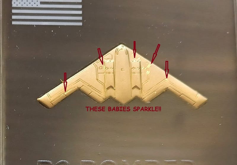 2026 B2 Stealth Bomber 1/20 Gram Gold .999 Shaped - Image 5