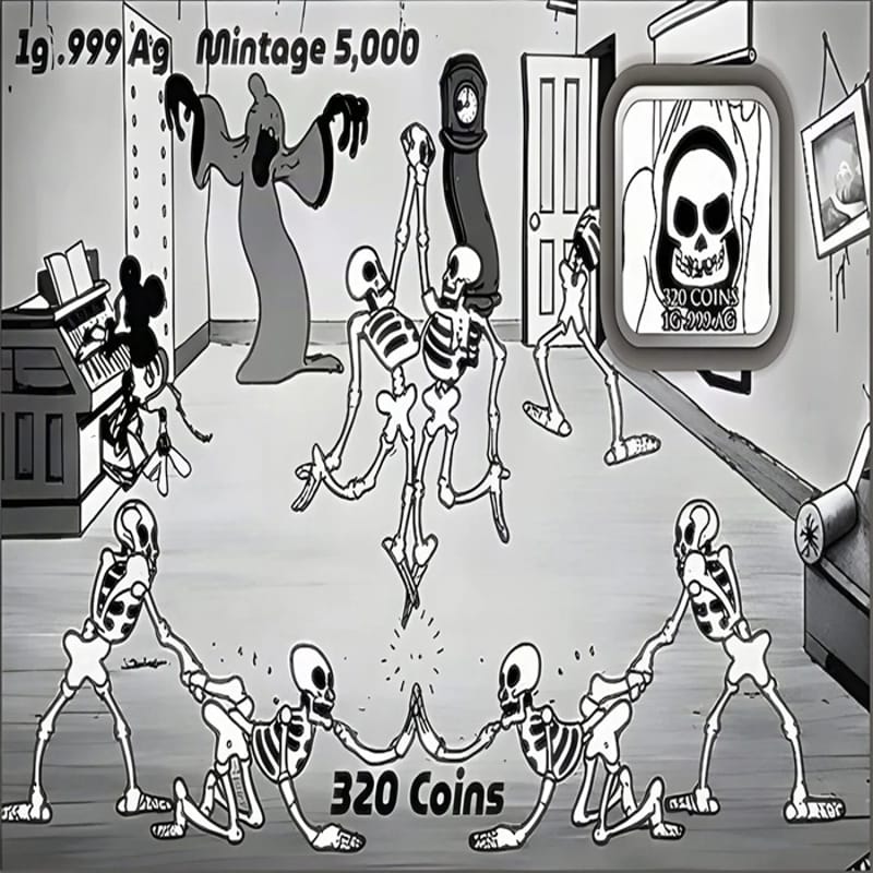 2026 Mickey Mouse Haunted House 1 Gram Silver Bar - Image 3