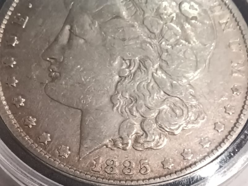 1885-P Morgan Dollar 90% Silver US Coin - Image 7