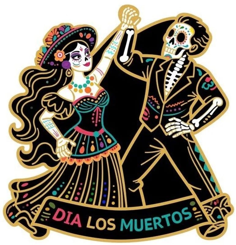 2026 Dia Los Muertos Bailando 1/1000 oz Gold .9999 - Image 1