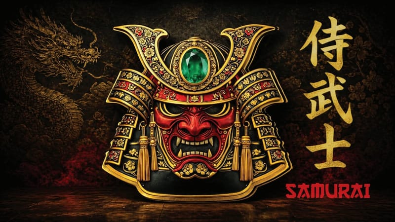 COMING SOON! XL Bushido Samurai Mask 1/000 oz Gold - Image 2