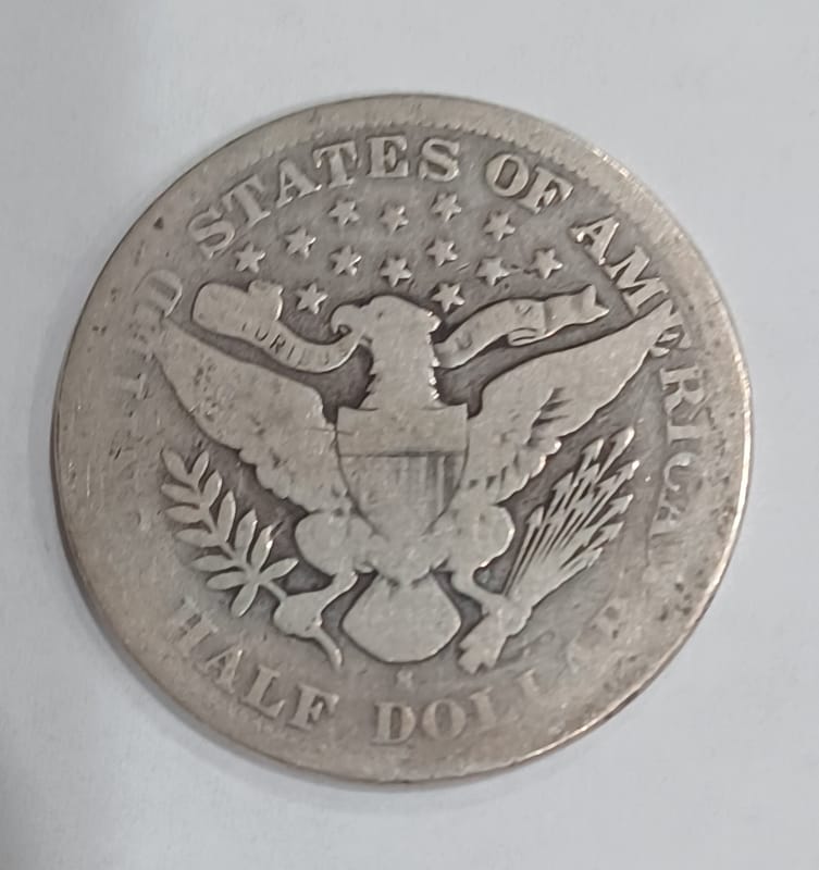 1898-S Barber Half Dollar 90% Silver US Coin - Image 4