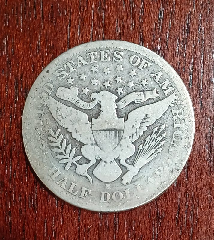 1898-S Barber Half Dollar 90% Silver US Coin - Image 2